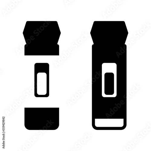 Flashlight vector icon. Flashlight flat sign design on white background and color editable