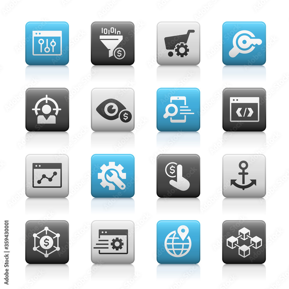 SEO and Digital Martketing Icons 1 of 2 // Matte Series SEO and Digital Martketing Icons 1 of 2 // Matte Series