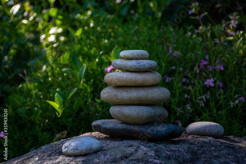 Slide of gray stones in my garden