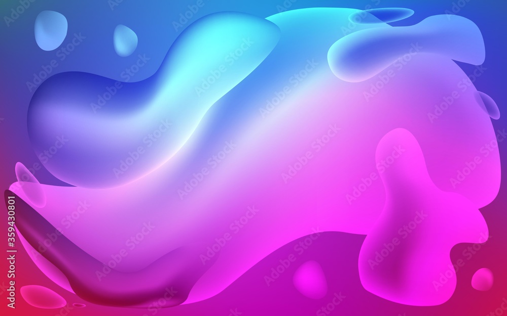 Light Pink, Blue vector background with liquid shapes. Creative illustration in halftone memphis style with gradient. The elegant pattern for brand book. Light Pink, Blue vector background with liquid shapes. Creative illustration in halftone memphis style with gradient. The elegant pattern for brand book.