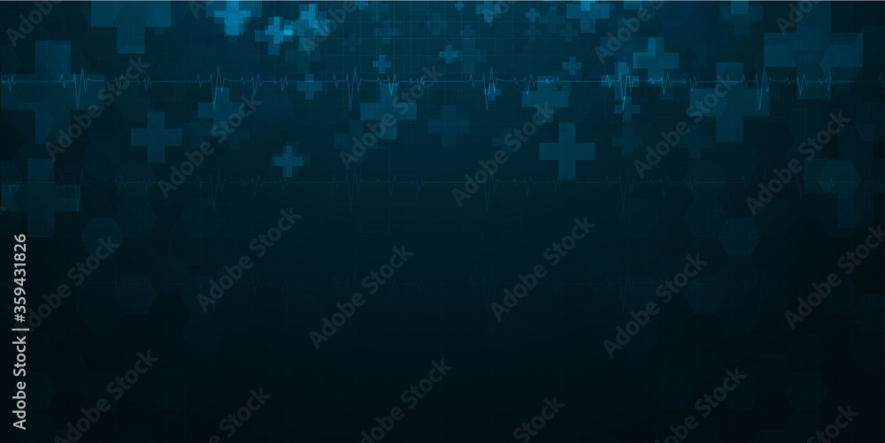 Obraz premium health care and science icon pattern medical innovation concept background vector design.