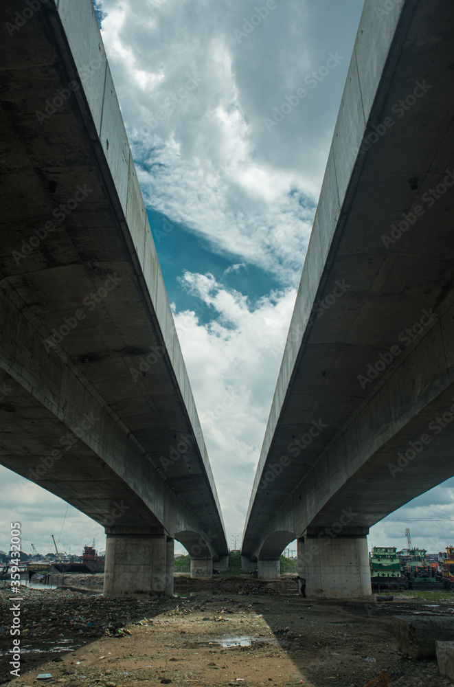 An image showing underneath an overhead bridge
An image showing underneath an overhead bridge