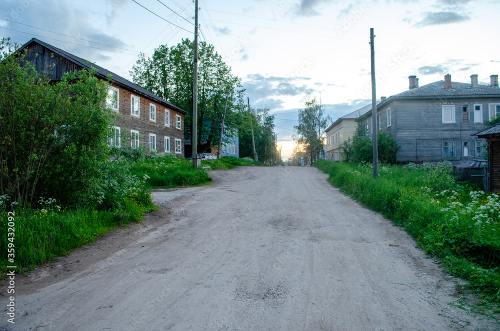 Vytegra streets, Russia, Vologda oblast, beautiful 