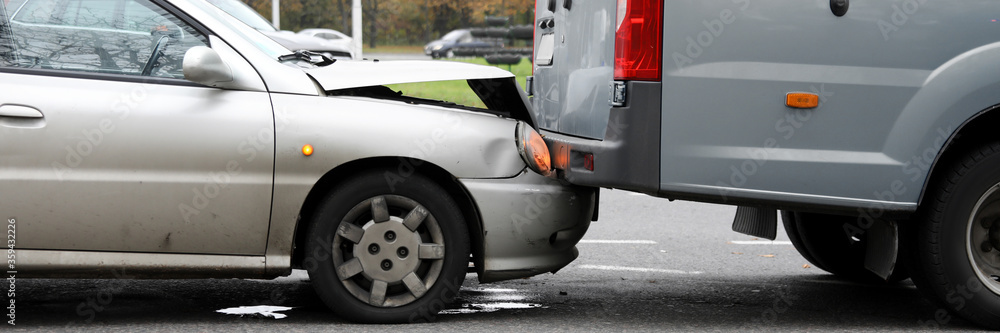 Car crushed hood bumping into truck, dangerous. Call an insurance company representative. Right to recover funds from guilty driver. Passing an alcohol test. Deprivation rights or fine in court