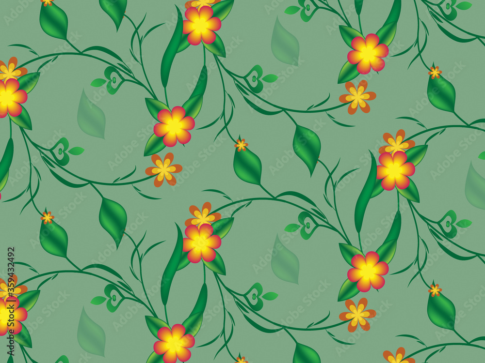 Obraz premium beautiful Seamless floral pattern background image ..