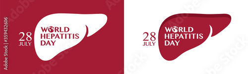 World hepatitis day background template vector design, with minimalist & modern concept for cover, backdrop, banner. World map inside the Lung.