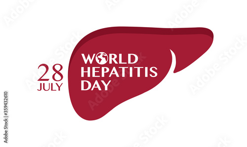 World hepatitis day background template vector design, with minimalist & modern concept for cover, backdrop, banner. World map inside the Lung.