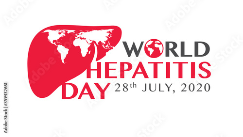 World hepatitis day background template vector design, with minimalist & modern concept for cover, backdrop, banner. World map inside the Lung.