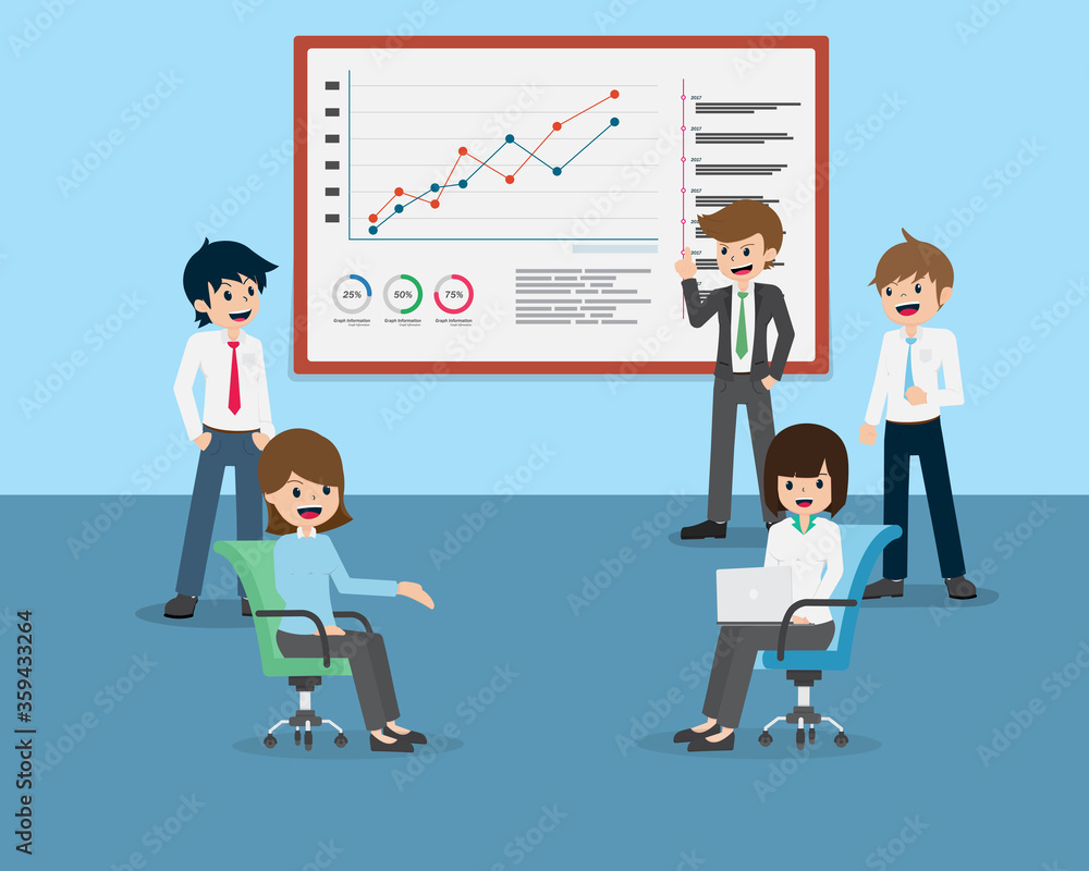 Salary Man Meeting good results from the leader Salary Man Meeting good results from the leader