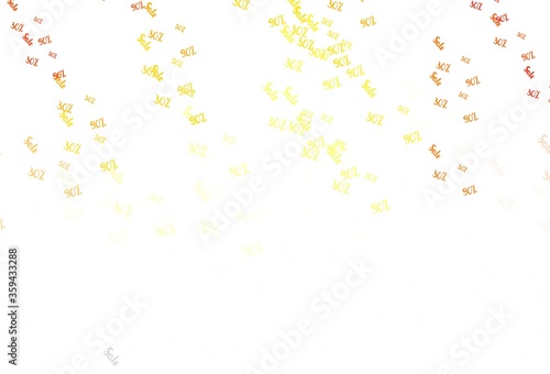 Light Red, Yellow vector texture with selling prices 30, 50, 90 %.