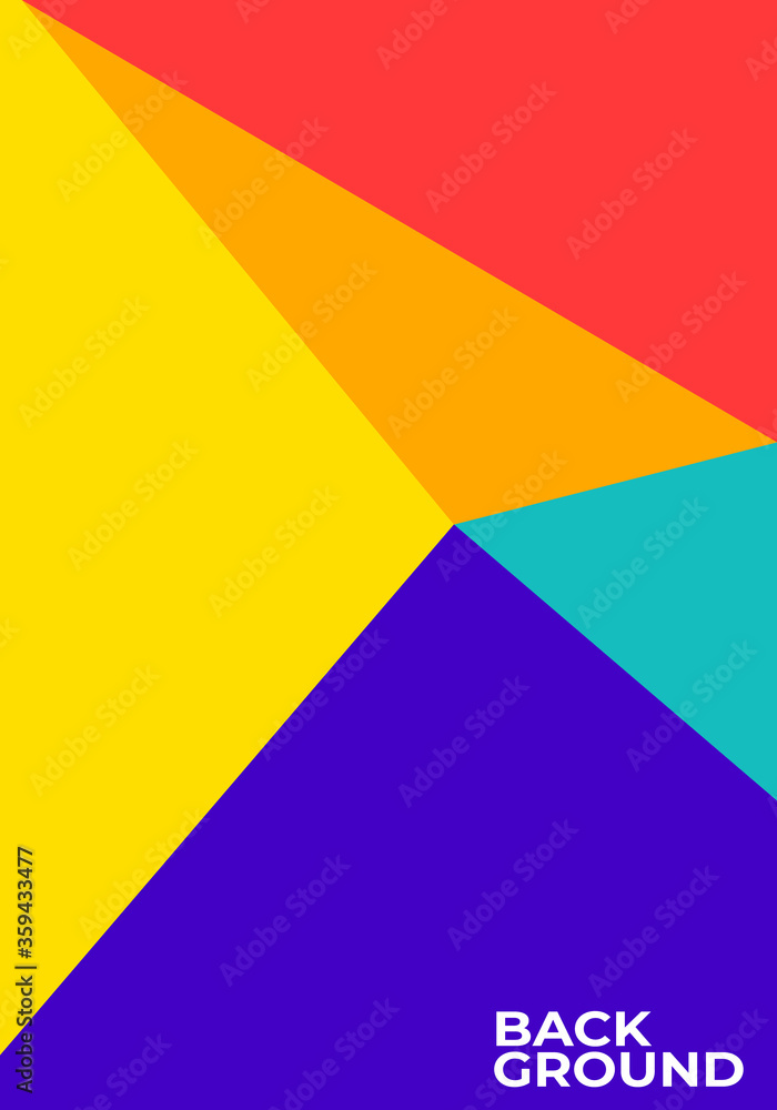 Vector Abstract Flat Geometric And Curve Colorful Background Pattern For Summer