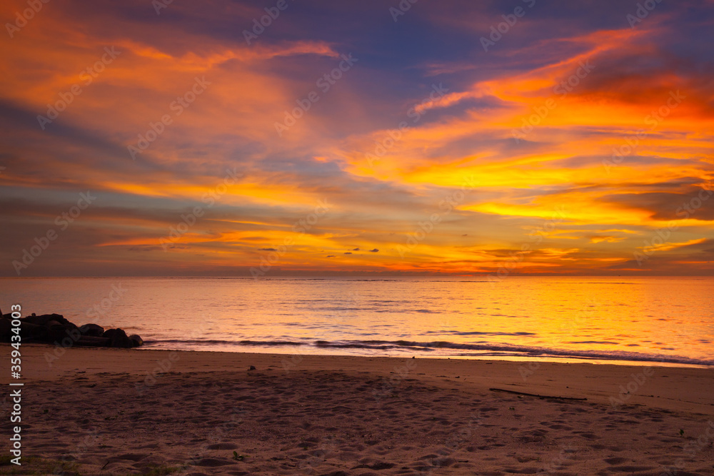 Beautiful sunset at the Andaman Sea, Thailand