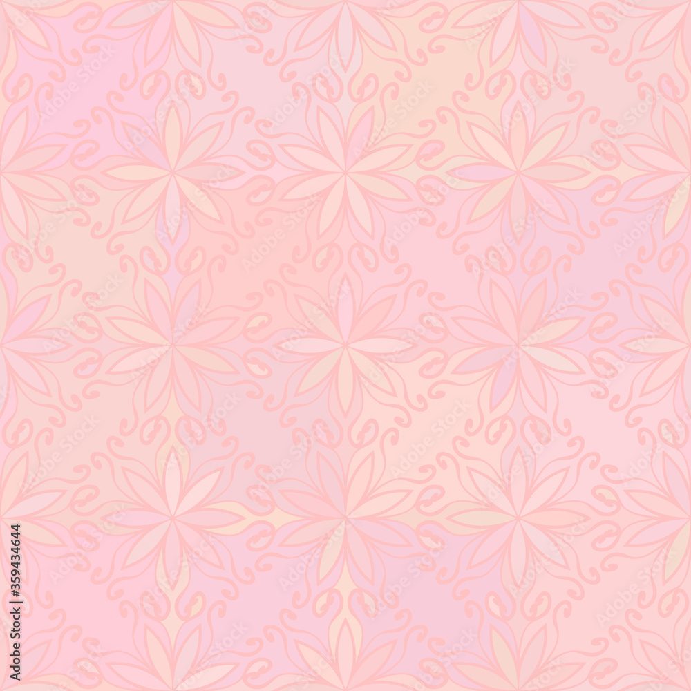 Abstract vector background Seamless floral texture Pink color
