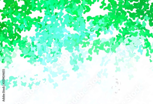 Light Green  Yellow vector texture with abstract forms.