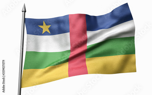3D Illustration of Flagpole with Central African Republic Flag Free Download 3D Illustration of Flagpole with Central African Republic Flag - GFXLoad