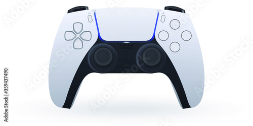 Detailed Next Generation Controller Vector Illustration. Joystick Or Gamepad Isolated Without Logotype