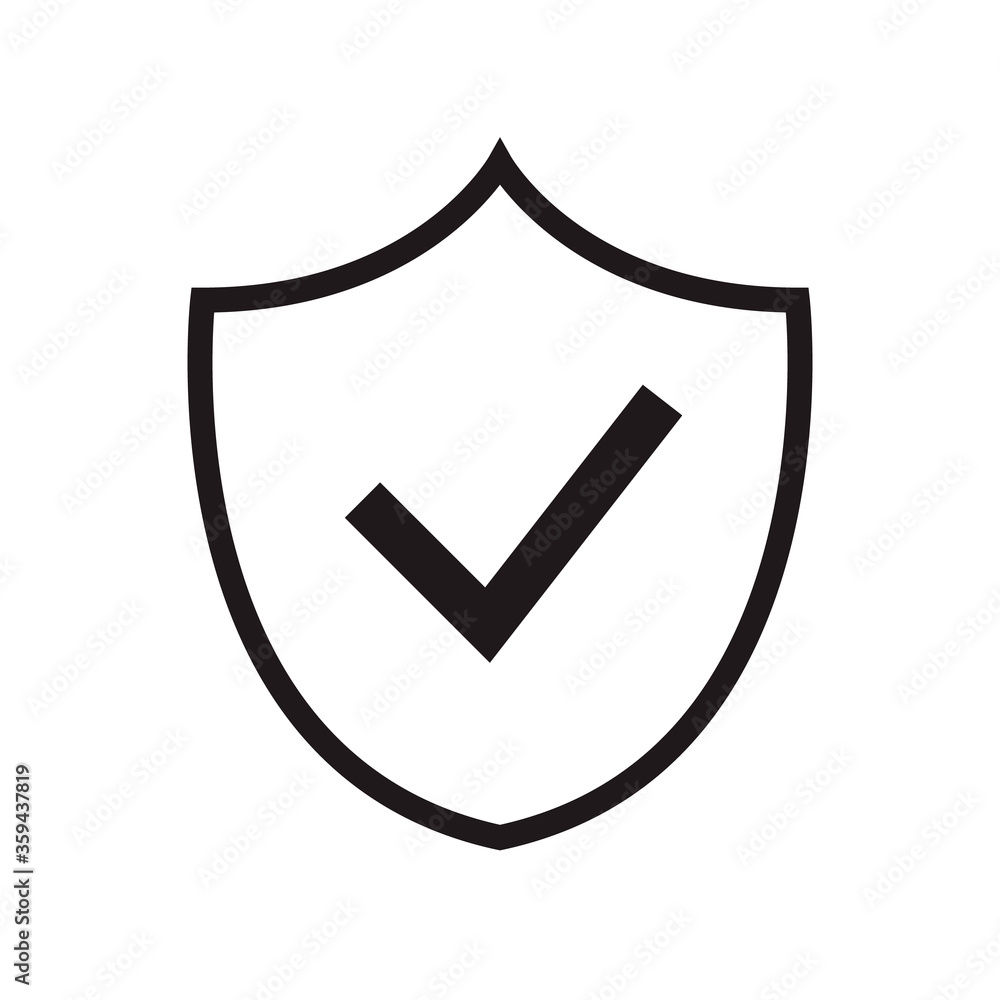 Shield with checkmark icon. Vector graphic illustration. Suitable for website design, logo, app, template, and ui. Shield with checkmark icon. Vector graphic illustration. Suitable for website design, logo, app, template, and ui.