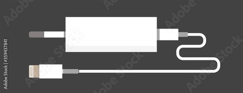 Smartphone USB charger adapter with USB Micro cable (Socket and connector for PC and mobile devices)
