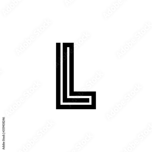 Maze Line Letter Logotype L