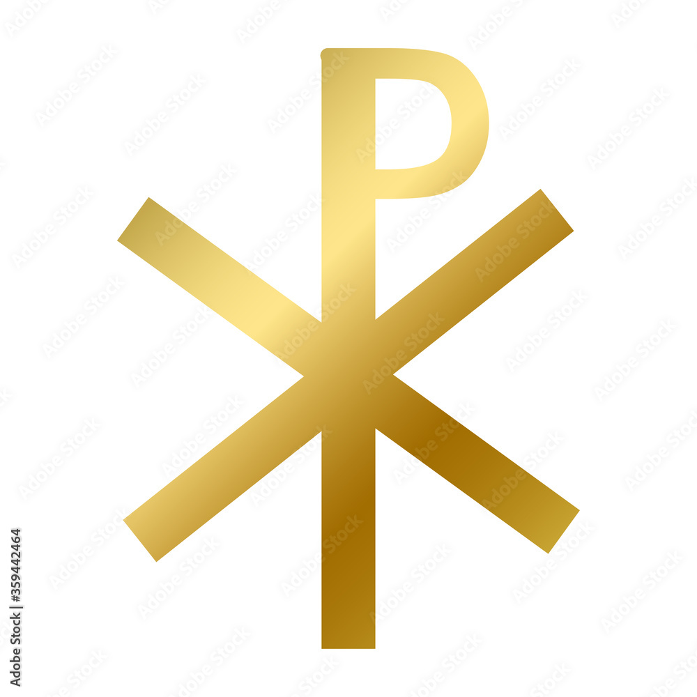 Obraz premium Chi rho symbol isolated christianity religion sign
