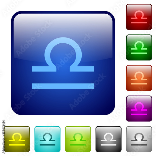 libra zodiac symbol color square buttons