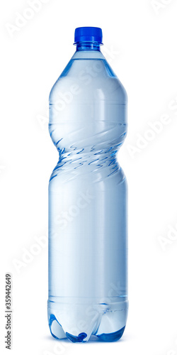 Big plastic water bottle isolated on white