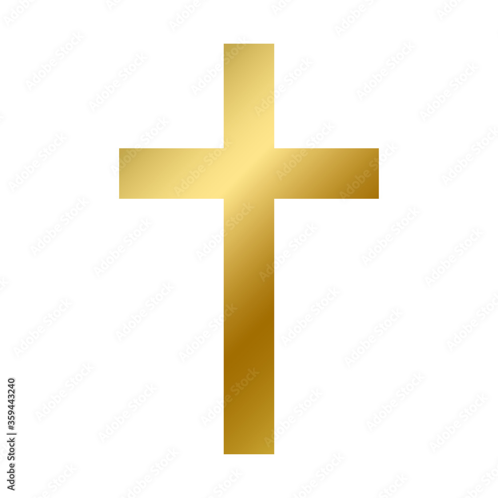 Latin cross symbol isolated christian bible sign