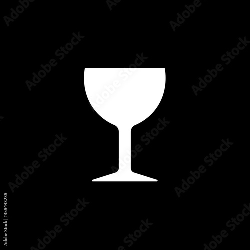 Wine glass or Stemware design. Ready for icon, logo, template, etc. Food and drink. Vector etc.10