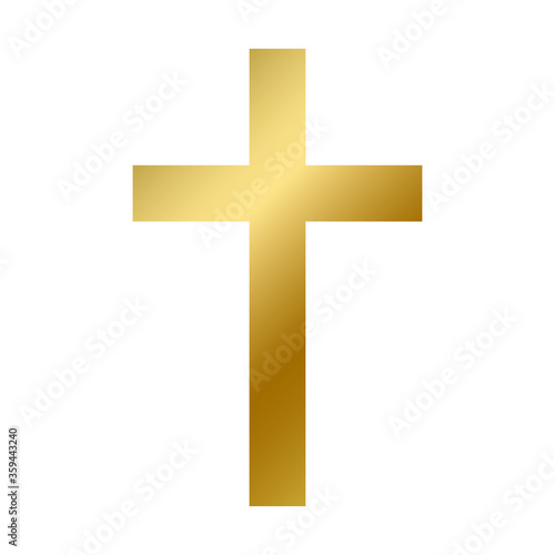 Latin cross symbol isolated christian bible sign