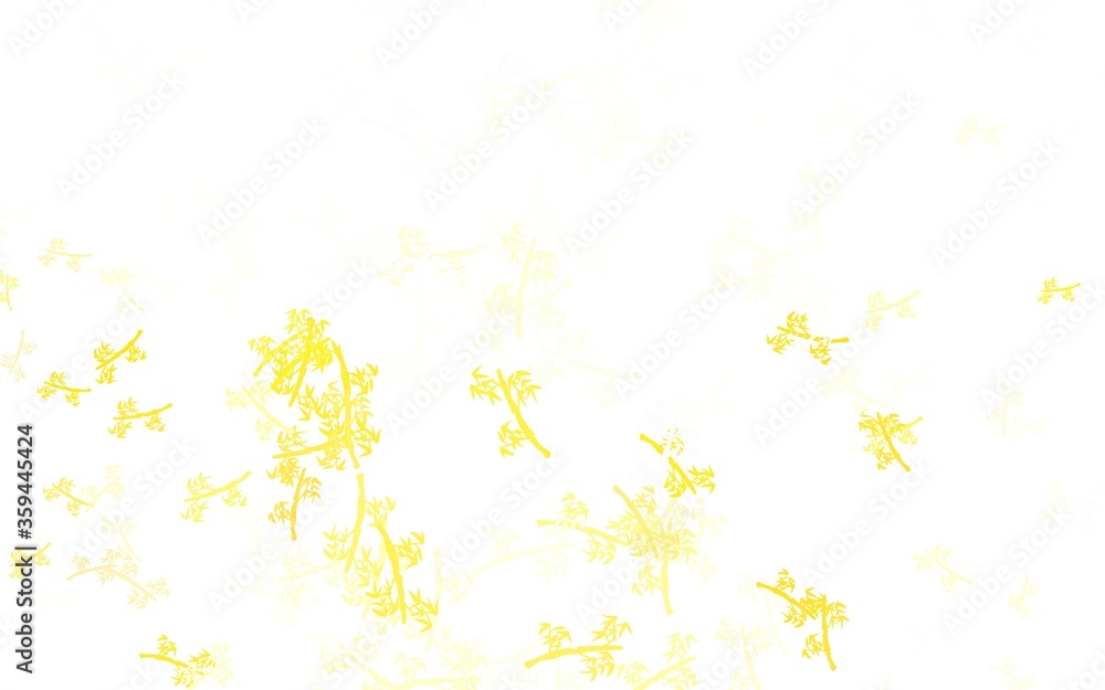 Light Yellow vector natural backdrop with branches. Light Yellow vector natural backdrop with branches.