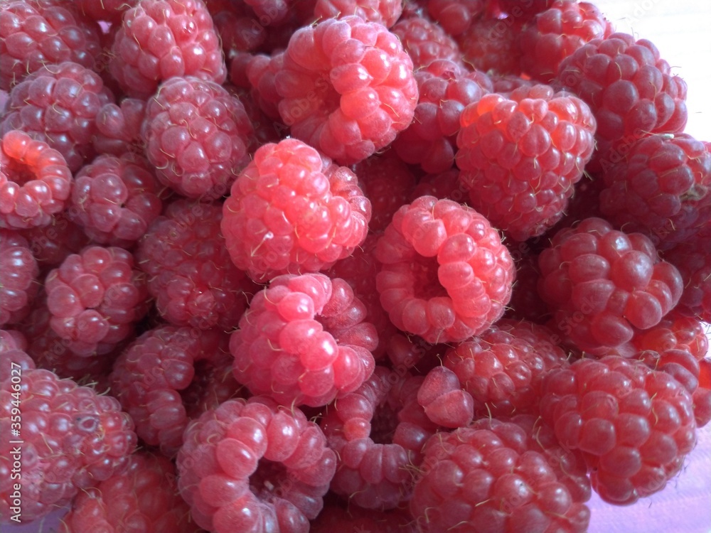 Close up of raspberries Close up of raspberries