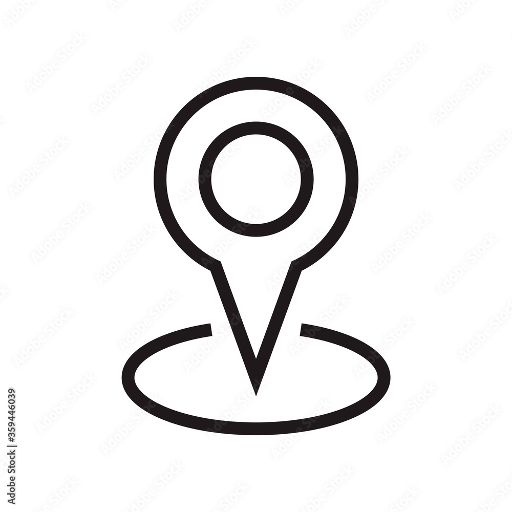 Pin location icon. Vector graphic illustration. Suitable for website design, logo, app, template, and ui. Pin location icon. Vector graphic illustration. Suitable for website design, logo, app, template, and ui.