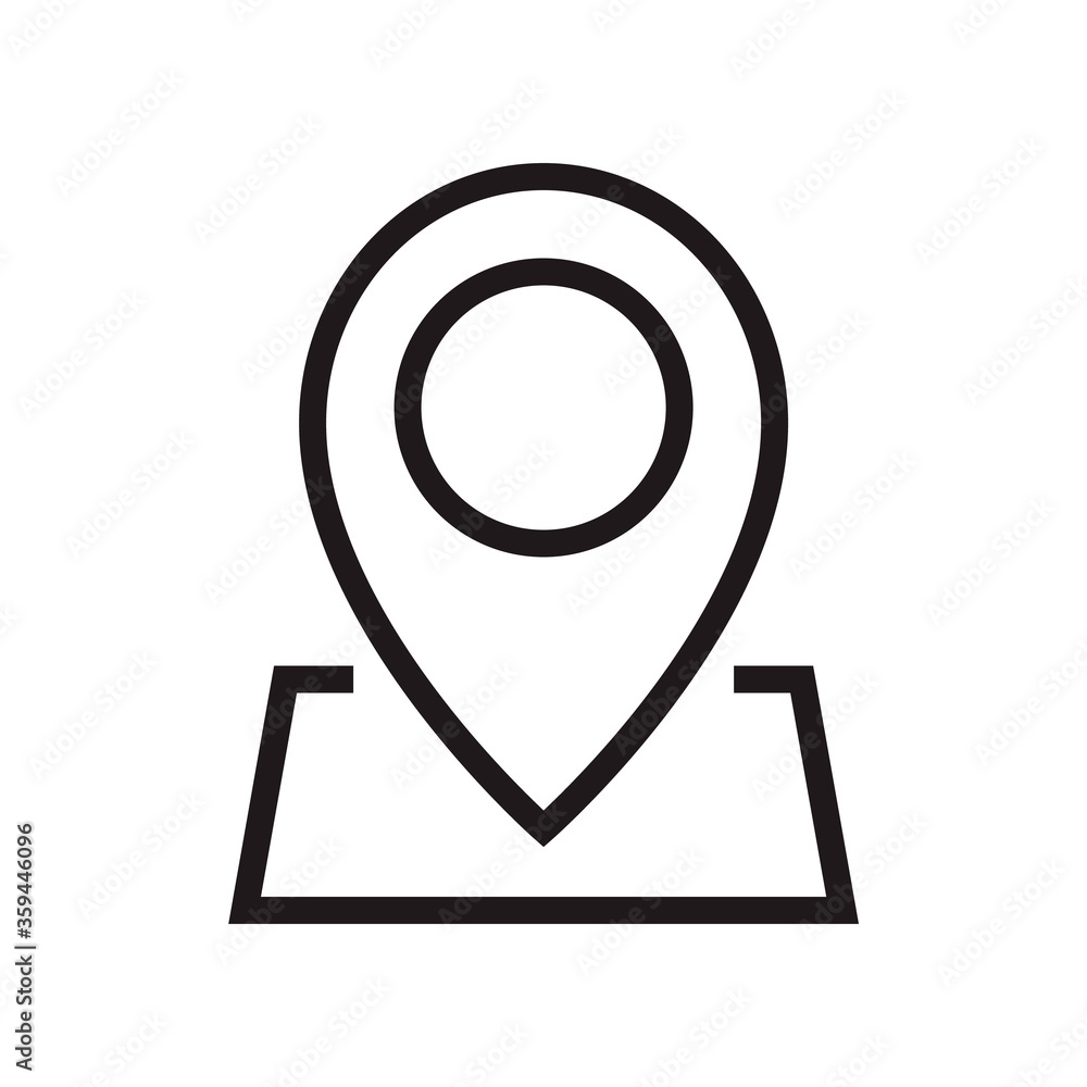 Pin location icon. Vector graphic illustration. Suitable for website design, logo, app, template, and ui. Pin location icon. Vector graphic illustration. Suitable for website design, logo, app, template, and ui.