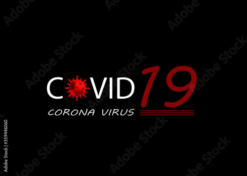 Illustration abstraction of covid 19 icon and symbol isolated