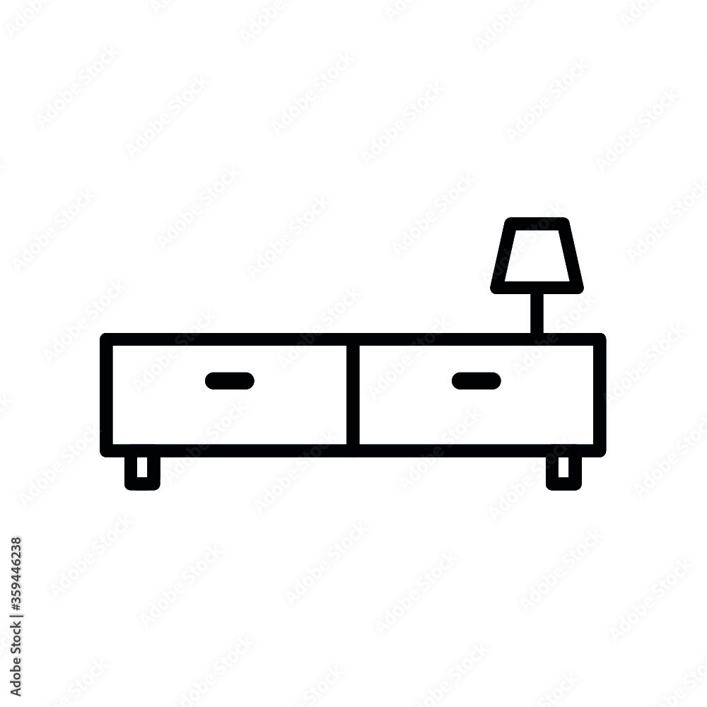 Drawer furniture design vector icon Drawer furniture design vector icon