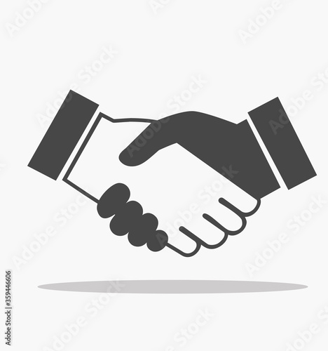 businessmans handshake vector flat style icon