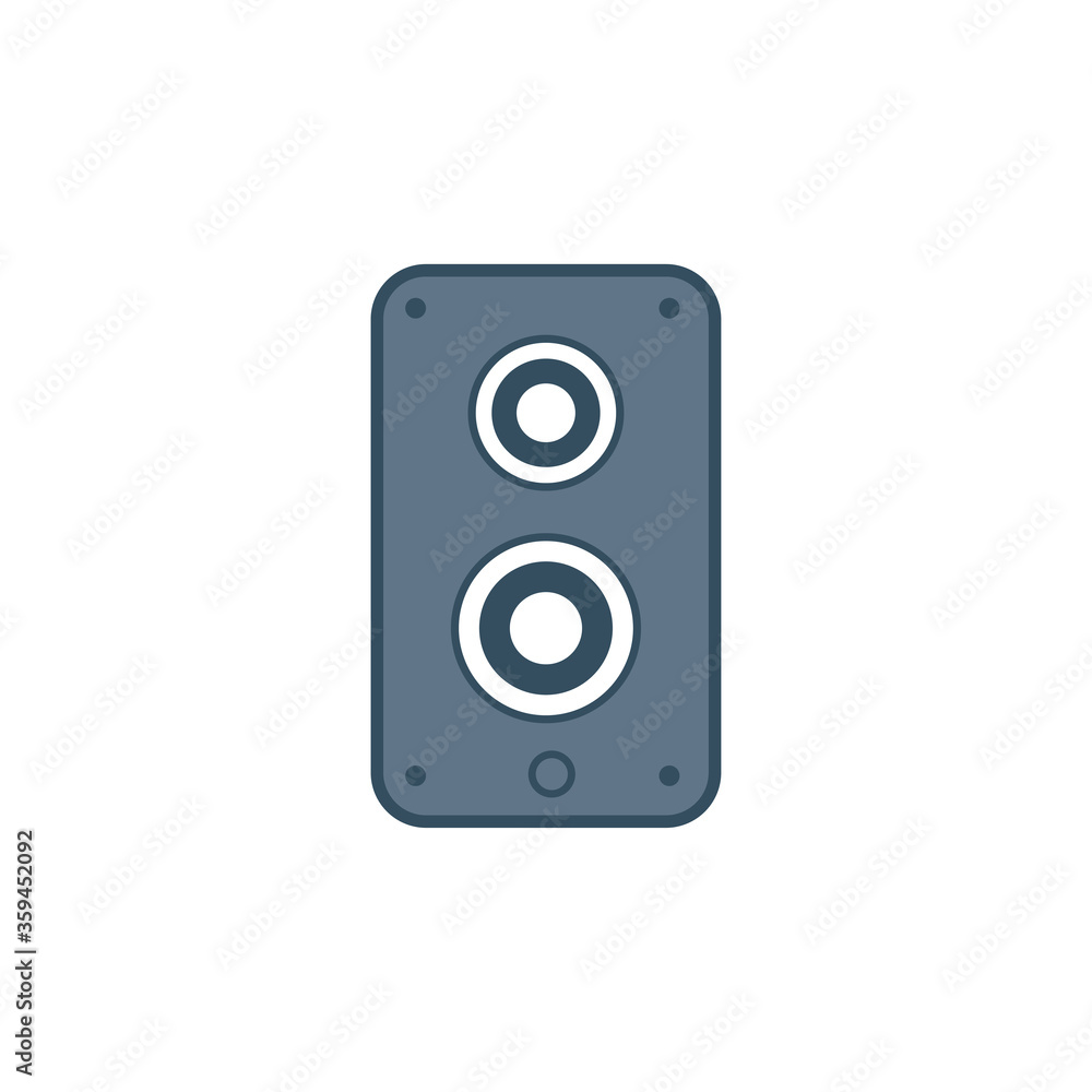 stereo speaker icon. vector sound system speakers. music icon. design vector illustration stereo speaker icon. vector sound system speakers. music icon. design vector illustration
