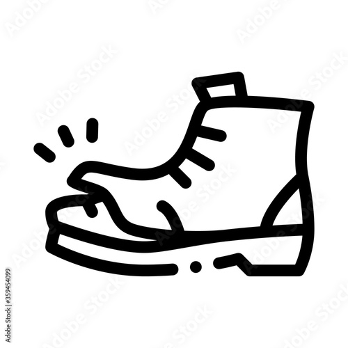 homeless torn boot icon vector. homeless torn boot sign. isolated contour symbol illustration