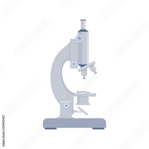 Simple microscope vector illustration in flat style