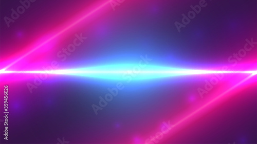 Cyberpunk abstract background. Neon banner template. Stock vector illustration