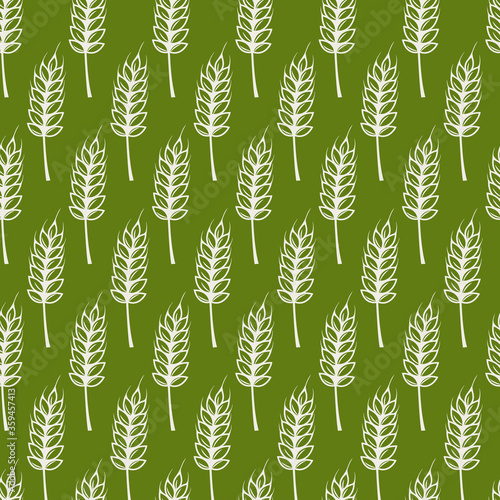 Vector seamless pattern with ears of wheat