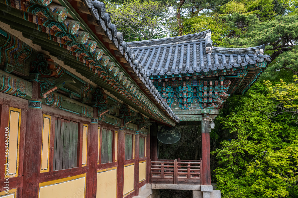 View from Jahamun, Mauve Mist Gate, Bulguksa Temple Complex, Gyeongju, South Korea View from Jahamun, Mauve Mist Gate, Bulguksa Temple Complex, Gyeongju, South Korea