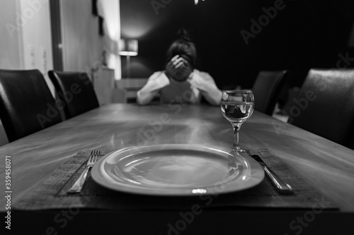 Canvas Print Empty table