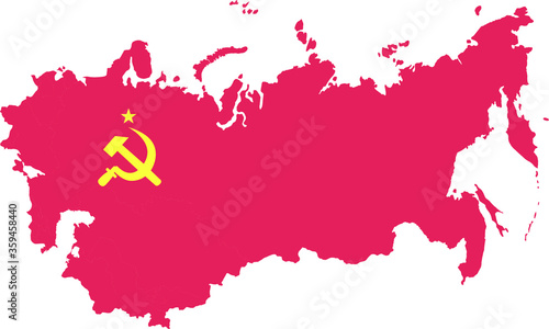 USSR map with symbol