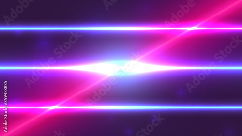 Cyberpunk abstract background. Bright neon glow wallpaper. Stock vector illustration