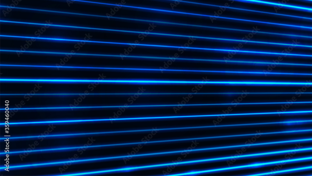 Cyberpunk abstract background. Blue neon glow wallpaper. Stock vector illustration