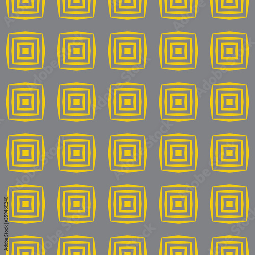 Vector seamless pattern texture background with geometric shapes, colored in grey, yellow colors.