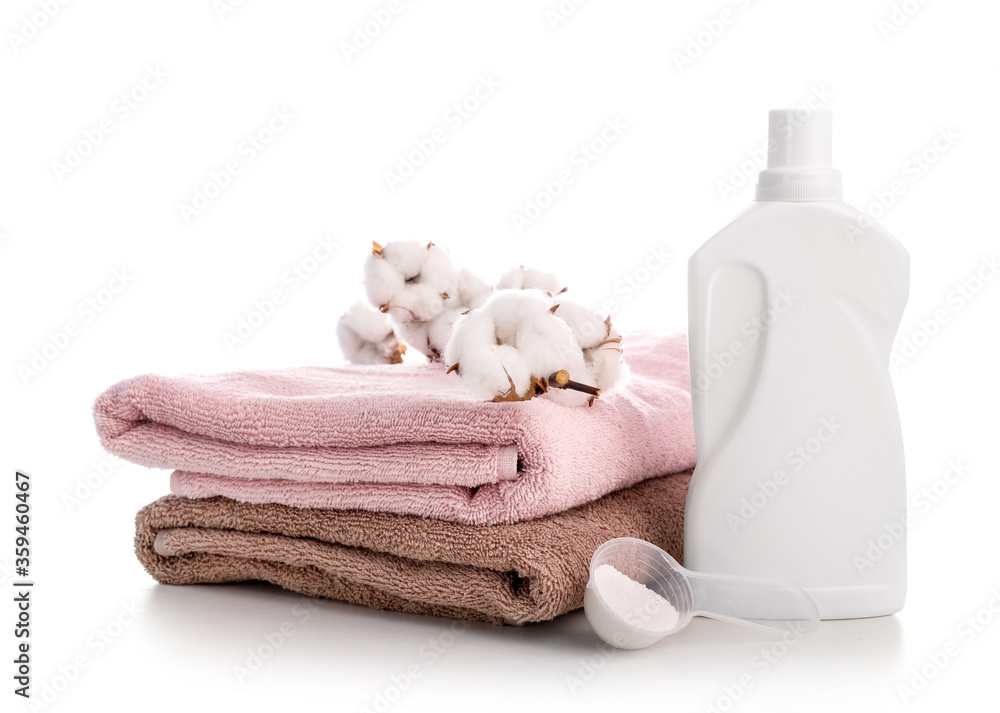 Clean and fresh laundry on white background. Clean and fresh laundry on white background.