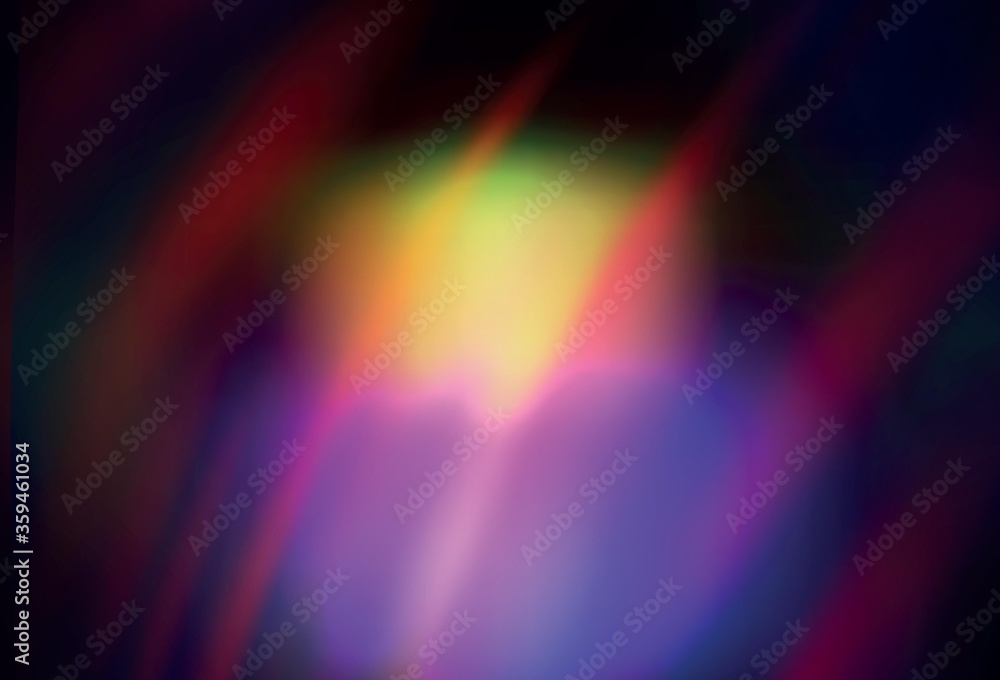 Dark Pink, Yellow vector blurred shine abstract texture.