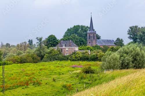Idyllic Dutch little village Ooij in the Ooij polder located in the municipality of Berg en Dal, Gelderland in the Nethelands